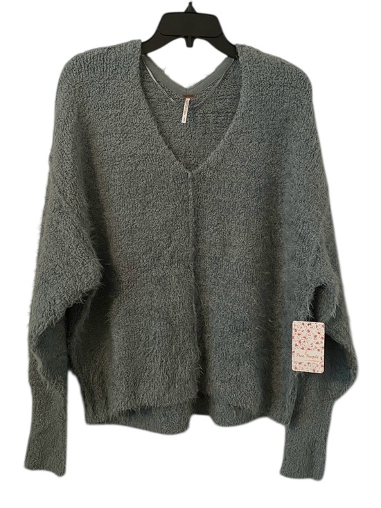 Free People Sweaters - Free People Women's Green Spring Dust Icing Fuzzy V-Neck Pullover Sweater Size S